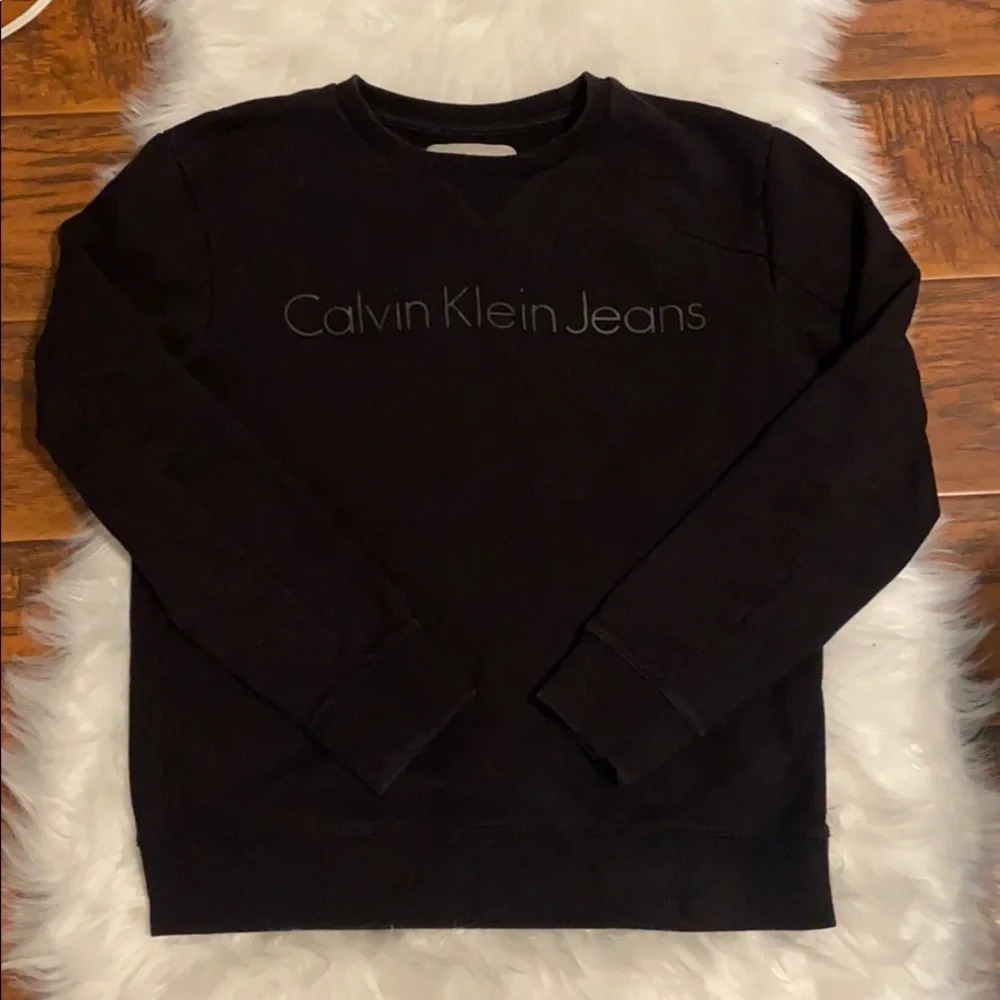 Calvin Klein Jeans Black Crewneck Sweatshirt Sz S